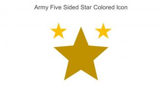 Army Five Sided Star Colored Icon In Powerpoint Pptx Png And Editable Eps Format