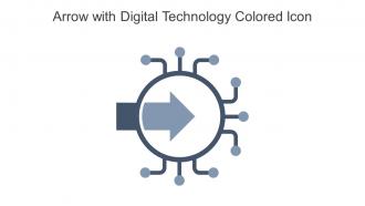 Arrow With Digital Technology Colored Icon In Powerpoint Pptx Png And Editable Eps Format