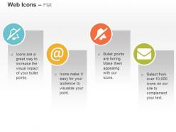 At symbol bell slash ringer off envelope ppt icons graphics