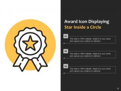 Award Icon Trophy Displaying Wearing Medal Shield Petals Winning