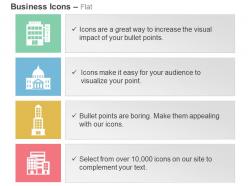 Bank admin building trade tower stock market ppt icons graphics