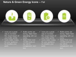 Battery symbol full charge discharge indication ppt icons graphics