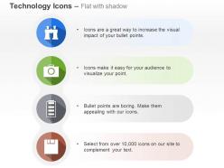 Binocular camera battery floppy disk ppt icons graphics