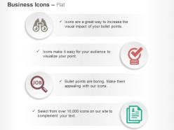 Binocular right choice job search resume ppt icons graphics