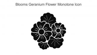 Blooms Geranium Flower Monotone Icon In Powerpoint Pptx Png And Editable Eps Format