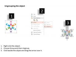Bp six staged colored arrows and icons in circle flat powerpoint design