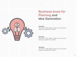 Brain Bulb Planning And Idea Generation Gear Business