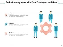 Brainstorming Icons Gear Currency Symbol Arrow Approved Employee