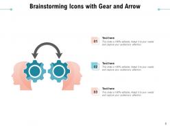 Brainstorming Icons Gear Currency Symbol Arrow Approved Employee