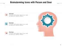 Brainstorming Icons Gear Currency Symbol Arrow Approved Employee