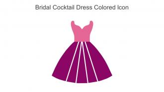 Bridal Cocktail Dress Colored Icon In Powerpoint Pptx Png And Editable Eps Format