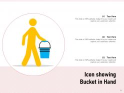 Bucket Icon Making Shakes Brush Inside Clothes Laundry