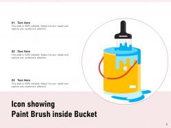 Bucket Icon Making Shakes Brush Inside Clothes Laundry