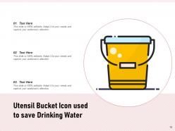 Bucket Icon Making Shakes Brush Inside Clothes Laundry
