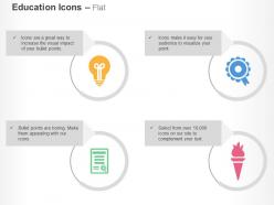 Bulb ribbon certificate lamp ppt icons graphics
