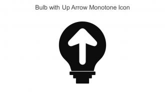 Bulb With Up Arrow Monotone Icon In Powerpoint Pptx Png And Editable Eps Format