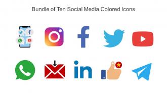 Bundle Of Ten Social Media Colored Icons