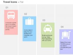 Bus suitcase car cart travel ideas ppt icons graphics