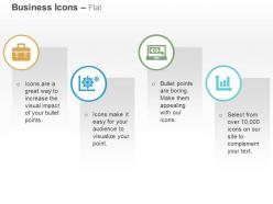Business case growing gears chart online banking ppt icons graphics