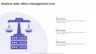 Business Data Ethics Management Icon