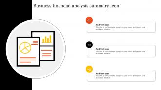 Business Financial Analysis Summary Icon