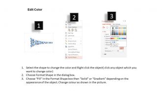 Business icon tab with innovative process flow powerpoint template slide