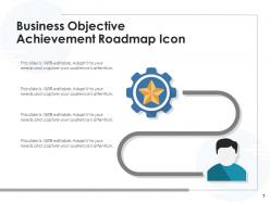 Business Objective Icon Financial Management Arrow Achievement Roadmap
