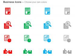 Business report searching analysis report teamwork ppt icons graphics
