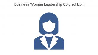 Business Woman Leadership Colored Icon In Powerpoint Pptx Png And Editable Eps Format