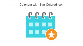 Calendar With Star Colored Icon In Powerpoint Pptx Png And Editable Eps Format
