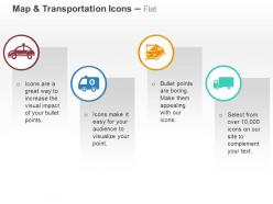 Car ambulance train truck ppt icons graphics