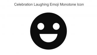 Celebration Laughing Emoji Monotone Icon In Powerpoint Pptx Png And Editable Eps Format