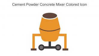 Cement Powder Concrete Mixer Colored Icon In Powerpoint Pptx Png And Editable Eps Format