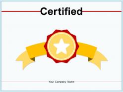 Certified Business Completion Product Service Assurance Investment