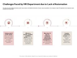 Challenges faced by hr department due to lack of automation original ppt icon show