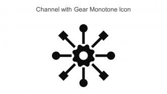 Channel With Gear Monotone Icon In Powerpoint Pptx Png And Editable Eps Format