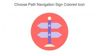 Choose Path Navigation Sign Colored Icon In Powerpoint Pptx Png And Editable Eps Format