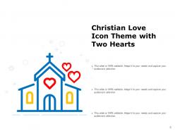 Christian Love Theme Think Bubble Cross Sign Icon With Jesus
