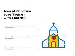 Christian Love Theme Think Bubble Cross Sign Icon With Jesus
