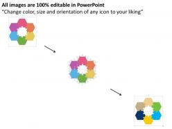 Circle of business icons for communication flat powerpoint design