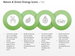 Cl four sequential green energy and nature icons ppt icons graphics