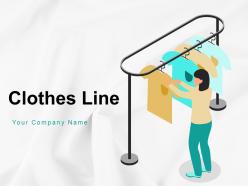Clothes Line Multiple Hanger Icon Rope Towel