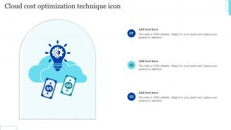 Cloud Cost Optimization Technique Icon