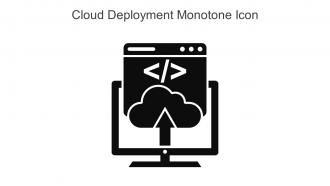 Cloud Deployment Monotone Icon In Powerpoint Pptx Png And Editable Eps Format