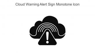 Cloud Warning Alert Sign Monotone Icon In Powerpoint Pptx Png And Editable Eps Format