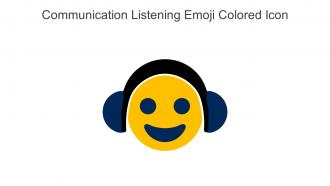 Communication Listening Emoji Colored Icon In Powerpoint Pptx Png And Editable Eps Format