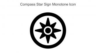 Compass Star Sign Monotone Icon In Powerpoint Pptx Png And Editable Eps Format