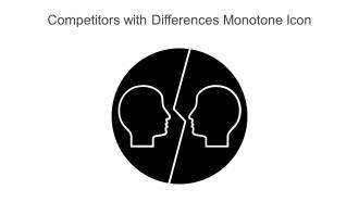 Competitors With Differences Monotone Icon In Powerpoint Pptx Png And Editable Eps Format