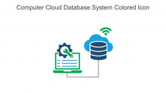 Computer Cloud Database System Colored Icon In Powerpoint Pptx Png And Editable Eps Format