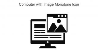 Computer With Image Monotone Icon In Powerpoint Pptx Png And Editable Eps Format